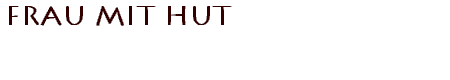 Frau mit Hut